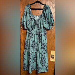 Floral Green Dress